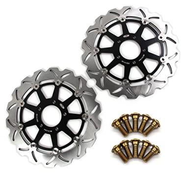 Imagem de Discos de freio dianteiro Arashi Rotores com parafusos de montagem para Suzuki Hayabusa GSX1300R 1999-2007, GSXR 600 97-03, GSXR 750 96-03, GSXR 1000 01-02, TL1000R 98-03, TL1000S 97--01, GSX. 1400 02