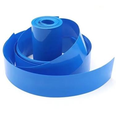 Imagem de Blue PVC Battery Wrap 1M - Heat Shrink Tubing for 18650 Cells (100-200mm Width, 0.08-0.23mm Thick)(200MM width)
