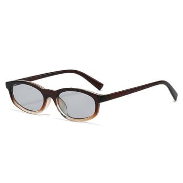 Imagem de Óculos de sol gatinho com armação pequena, feminino, leopardo, azul, UV400, masculino, para esportes ao ar livre, corrida e equitação, marrom, cinza claro