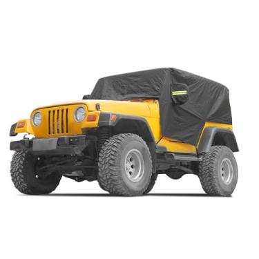 Imagem de Capa de proteção solar para carro chuva neve acessórios para Jeep Wrangler TJ 1997-2006 à prova de vento à prova de poeira resistente a arranhões proteção UV ao ar livre capa automotiva