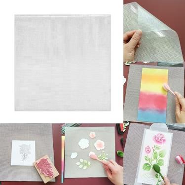 Imagem de Alinacutle 1 peça 23,4 cm x 23,4 cm tapete adesivo estêncil tapete adesivo multiuso antiderrapante para fazer cartões de arte faça você mesmo, mantenha seus cartões no lugar, fácil de limpar