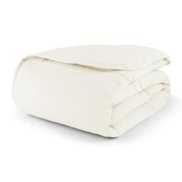 Imagem de Edredom Solteiro Dupla Face Micropercal 200 Fios - Conforto Premium em 1 Peça (MARFIM)