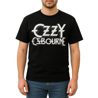 Imagem de Camiseta Preta Rock Ozzy Osbourne A Lenda Heavy Metal Black