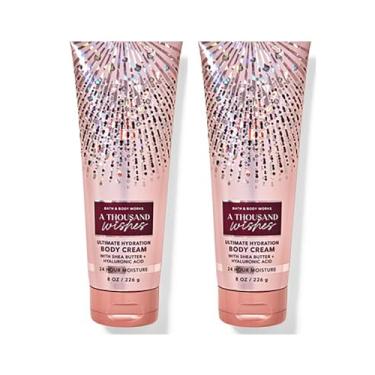 Imagem de Bath & Body Works Creme corporal hidratante definitivo para mulheres 20 ml pacote com 2 (227 g (pacote com 2), A Thousand Wishes)