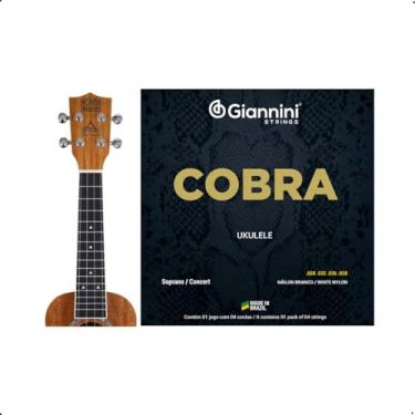 Imagem de Encordoamento Ukulele Soprano Concert Giannini Nailon Branco GEUKSC 028