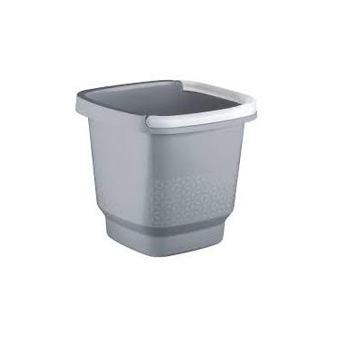 Imagem de Balde Multiuso Com Alça 8,5L Para Limpeza Organizar Roupas Lavanderia UZ Utilidades Cor Cinza