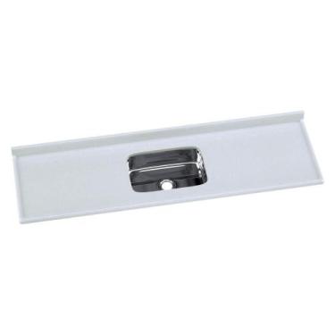 Imagem de Pia De Cozinha Mármore Sintético 180x55cm Com Cuba Aço Inox Multimóvei