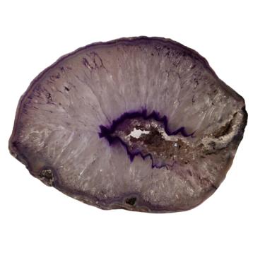 Imagem de Geodo de Pedra Ágata Roxa Natural Decoração
