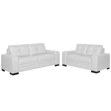 Imagem de Sofá 2 e 3 Lugares Milano Couro Branco Gran Belo