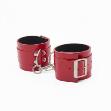 Imagem de Algemas com Mosquetão AL003 Couro Legítimo - Blood Art, Vermelho