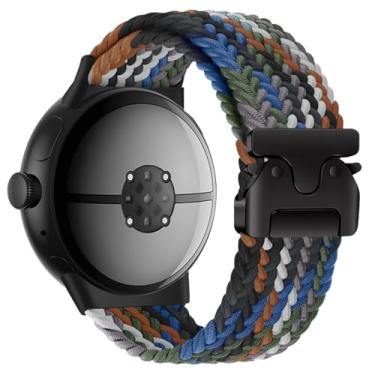 Imagem de Yeahxing Pulseira para Pixel Watch 4/3 de 45 mm - Pulseira trançada de nylon elástico para Google Pixel Watch 4 de 45 mm 2025, serve para pulseira ajustável de 17,3 a 25,9 cm com fivela de paraquedas