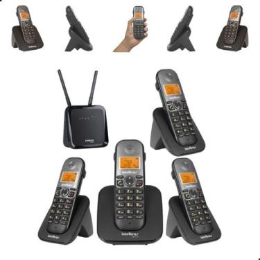 Imagem de Aparelho Telefônico Sem fio Intelbras TS 5120 + 3 Ramais TS 5121 Bina 