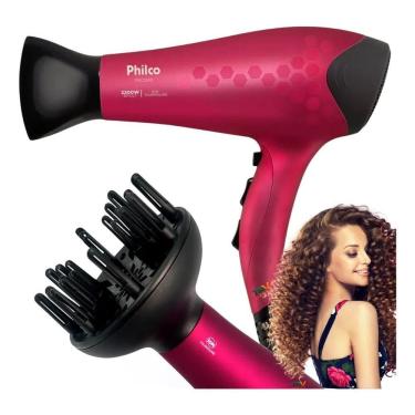 Imagem de 2X Secador De Cabelos Philco 2100W Com Difusor