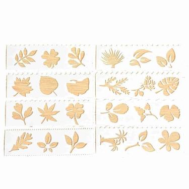 Imagem de Yinhing Desenho de Estênceis, Réguas Reutilizáveis de Linhas Retas e Onduladas, Ferramentas de Desenho Definidas para Pintura de Pintura Diy Scrapbooking Diário (Jardim)