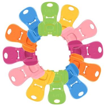 Imagem de Abridor e protetor de abas fáceis de 12/24 peças, tampa protetora de lata colorida, superfície lisa para evitar arranhões nos dedos, abridores de abas de lata de plástico para latas de refrigerante de