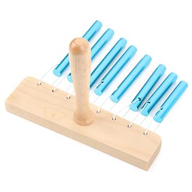 Imagem de RiToEasysports Sinos de Coloridos de 8 Tons SingleRow para Brinquedos Musicais Infantis - Instrumentos de Percussão Profissionais Orff Brinquedos Pré-escolares, Ailanthus Altissima Swingleh + Liga