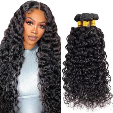 Imagem de Hair Weave YOUNGHANN Water Wave Brazilian Virgin 3 pacotes