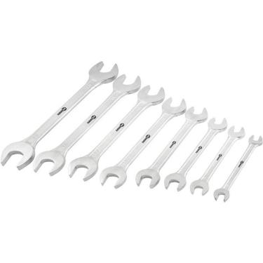 Imagem de Jogo Chave Fixa 6-22mm Aço Carbono Com 8 Pç Suporte Plástico