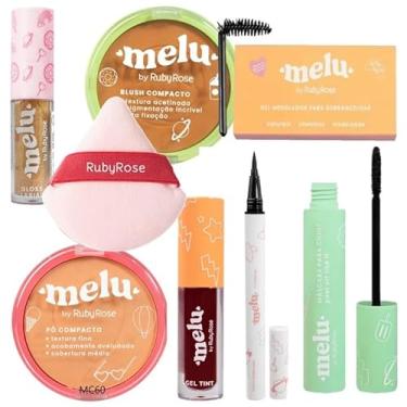 Imagem de Genérico, Kit Maquiagem com Pó Blush Máscara para Cílios Delineador Melu by Ruby Rose (MC60)