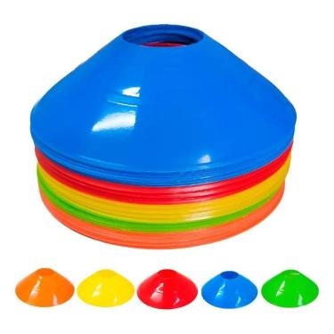 Imagem de 50X Chapéu Chines Cone 19Cm Mini Treino Esporte Fun Colorido