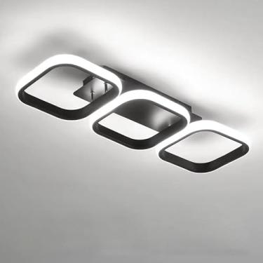 Imagem de Luminaria de Teto Led, 3 Cores Plafon Led Sobrepor, Luz de Led Banheiro Quarto Escritório(Branco Quente e Frio)