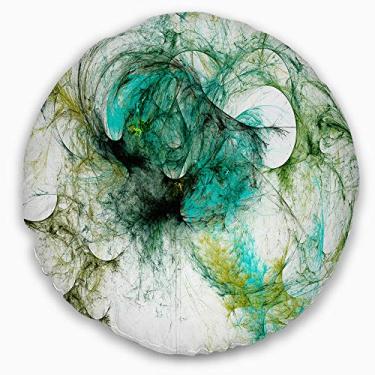 Imagem de Design de pintura digital fractal padrão abstrata sala de estar, sofá, almofada de alta qualidade + capa de almofada impressa em ambos os lados 50 cm