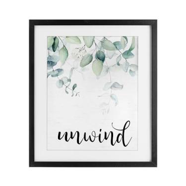 Imagem de Stupell Industries Impressão emoldurada Unwind Leafy Herbs Black sob vidro, design por Lettered and Lined, 16 x 13