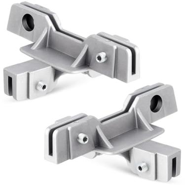 Imagem de Hicarer 2 peças de placa de rua de 4 vias para placa de nome de rua 14 cm, plana, sem ajuste, suporte de montagem resistente