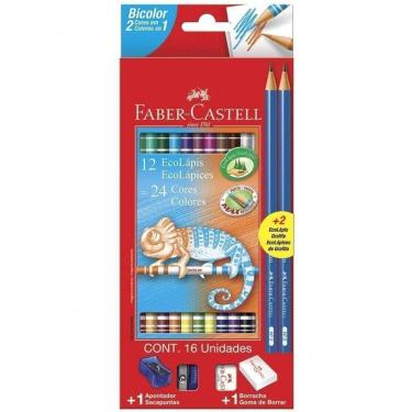 Imagem de Lápis De Cor Bicolor Faber-castell 24 Cores