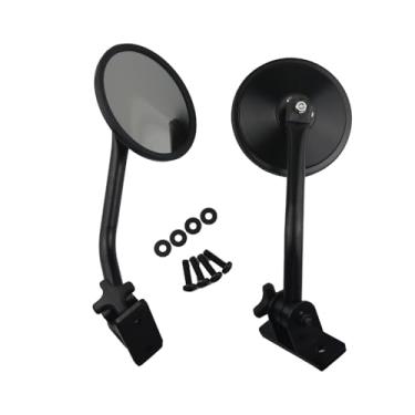 Imagem de Espelhos retrovisores laterais de estrada espelhos exteriores para J eE-p JK Wrangler 2007-2017, espelho retrovisor espelho auxiliar de ré de carro ABS 1 par, J186