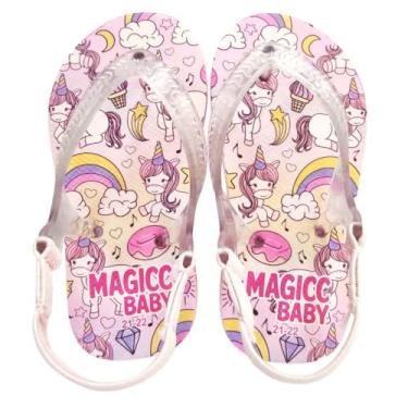 Imagem de Chinelo Menina Bebê Sandália Unicórnio Arco-Íris Magicc Baby