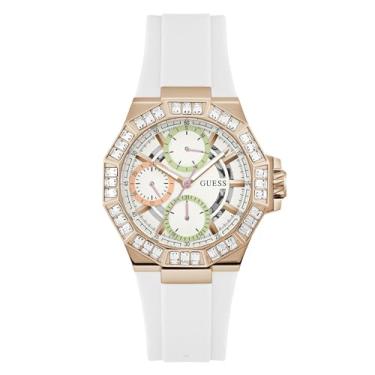 Imagem de GUESS Relógio feminino Selene Silicone, Branco, Moderno