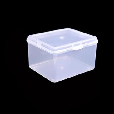Imagem de Estojo de armazenamento transparente multiuso organizador de plástico retangular para joias headwear caixa organizadora doméstica, pequena
