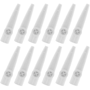 Imagem de Kazoo de plástico, Kazoo Musical, bom companheiro para violão, violino, piano, teclado, ukulele, presente para presentes de Natal, lembrancinhas de festa. (branco)