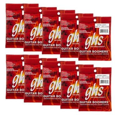 Imagem de GHS Strings GB9 Conjunto 1/2 - Guitar Boomers, Cordas de guitarra elétrica niqueladas, extraleves + (9 1/2-44), pacote com 10