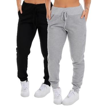 Imagem de Kit 2 Calça Moletinho Feminina Frimodas Jogger Com Bolso-Feminino