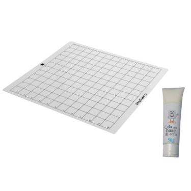 Imagem de Kit 2 Bases De Corte Helíaco Compátivel Silhouette Cameo 30x30 30mm + 1 Cola Reposição Helíaco 50g