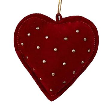 Imagem de IEUDNS Enfeite de Natal, Decoração de Natal para Pendurar, Pingente Decorativo para Jardim, Coração Vermelho