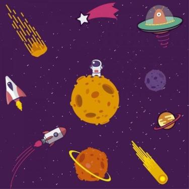 Imagem de Papel De Parede Infantil Universo