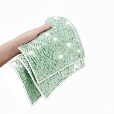 Imagem de Pano Arame Metalico Kit 3 Multiuso Limpeza Cozinha Pratos Talheres