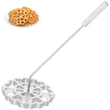 Imagem de ZJRDYYK Molde Bunuelos com alça, em forma de pétalas, máquina de roseta de alumínio para cozinha, assar e cozinhar