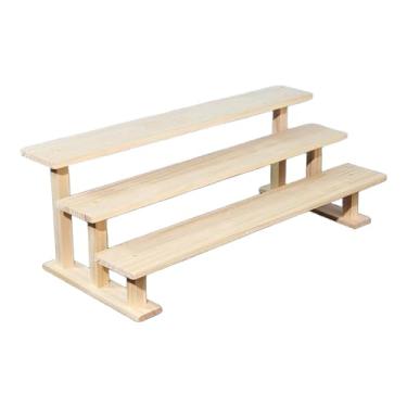 Imagem de Wswqop Suporte de exibição de figuras, organizador de armazenamento, expositor de madeira, suporte para cupcakes, ideal para artesanato, joias e decoração de, 3 Níveis 40cm