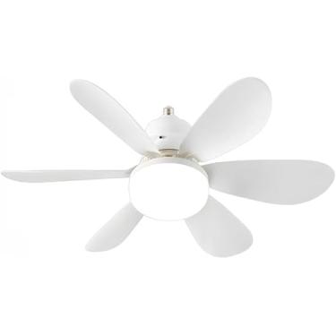 Imagem de Ventilador de Teto com Controle Remoto, 3 Velocidades, Lâmpada LED Silenciosa, Branco