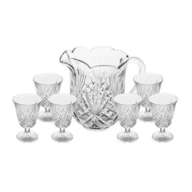 Imagem de Conjunto de Jarra com 6 Taças de Cristal Dublin 1,5 L / 230 ml Lyor