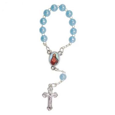 Imagem de 50 Mini Terço Foto Sagrado Coração De Jesus - SJO Artigos Religiosos, 