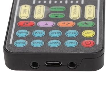 Imagem de Brrnoo Conjunto de Trocador de Voz, Mini Placa de Som de Gravação Portátil Multifuncional, 8 Sons Diferentes, Alta Compatibilidade de Dispositivos, para Gravação de Música de Jogos,