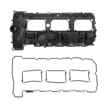 Imagem de Partuto Tampa da válvula do motor Nº 11127846359/11-12-7-846-359 Tampa de balancim da válvula dianteira para BMW M2 3.0L 2019-2021 Plástico Preto com vedação de tubo de vela de ignição