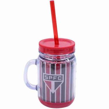 Imagem de Caneca Com Tampa E Canudo 420ml -  São Paulo SPFC-Unissex