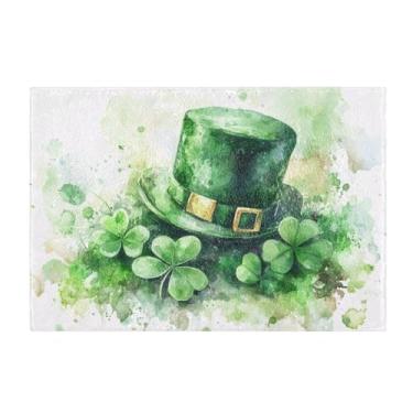Imagem de Burbuja St. Patrick Hat Tapete de banho, tapete absorvente extramacio, com suporte antiderrapante para banheiro, banheira, chuveiro, 41 x 61 cm