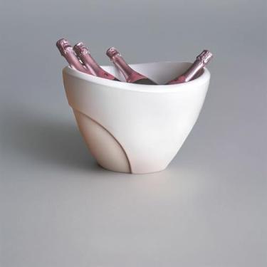 Imagem de Champanheira Premium 13L • Parede Dupla Branca para 4 Garrafas